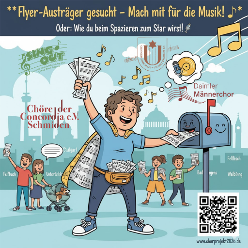 Flyer Austräger gesucht mit Logo