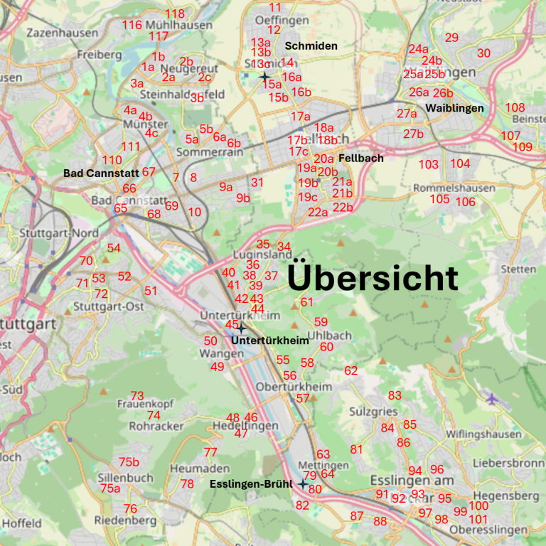 Übersichtskarte Verteilergebiete